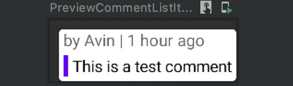 CommentListItemPreview CommentListItemPreview